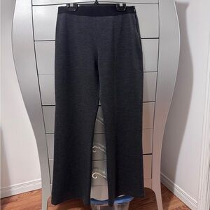 Lida Baday Charcoal Grey Wool Wide-Leg Pants